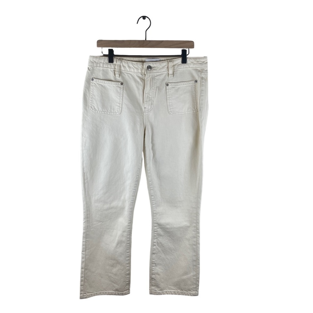 Current Elliot Cropped Boot Cut Front Patched Pockets Jeans in Wash Out Size 31 - Picture 4 of 10